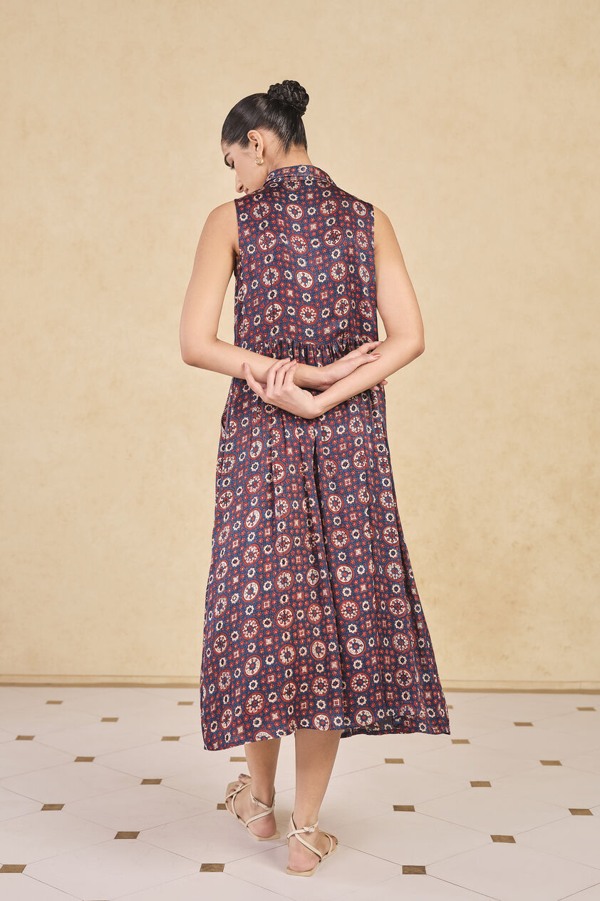 Blueschist Printed Dress - Blue, Blue, image 2